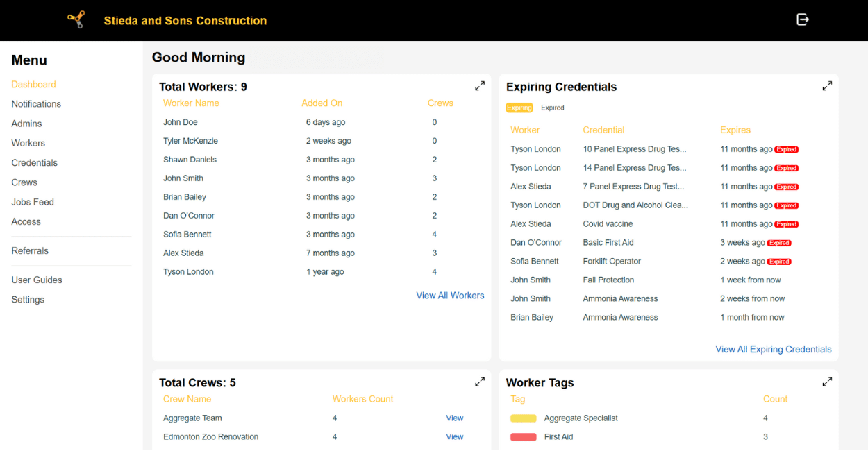 Sub Dashboard