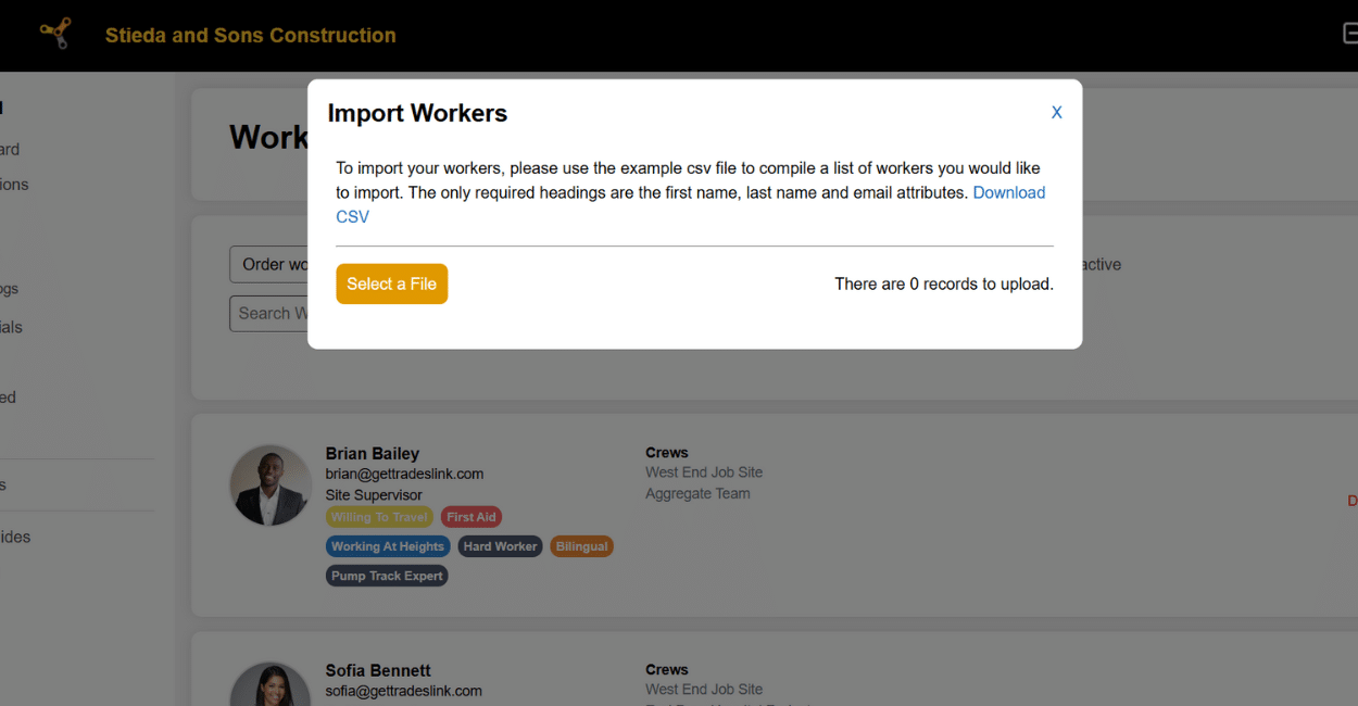 Sub Import Workers