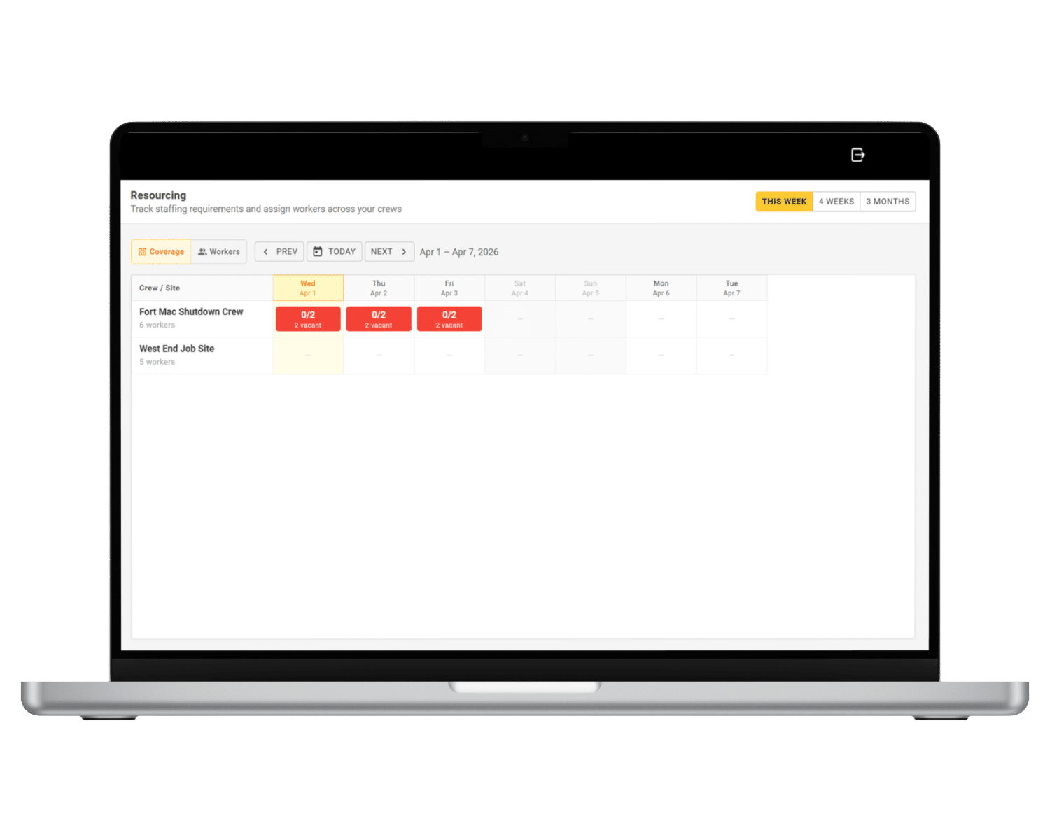 Resourcing Screenshot